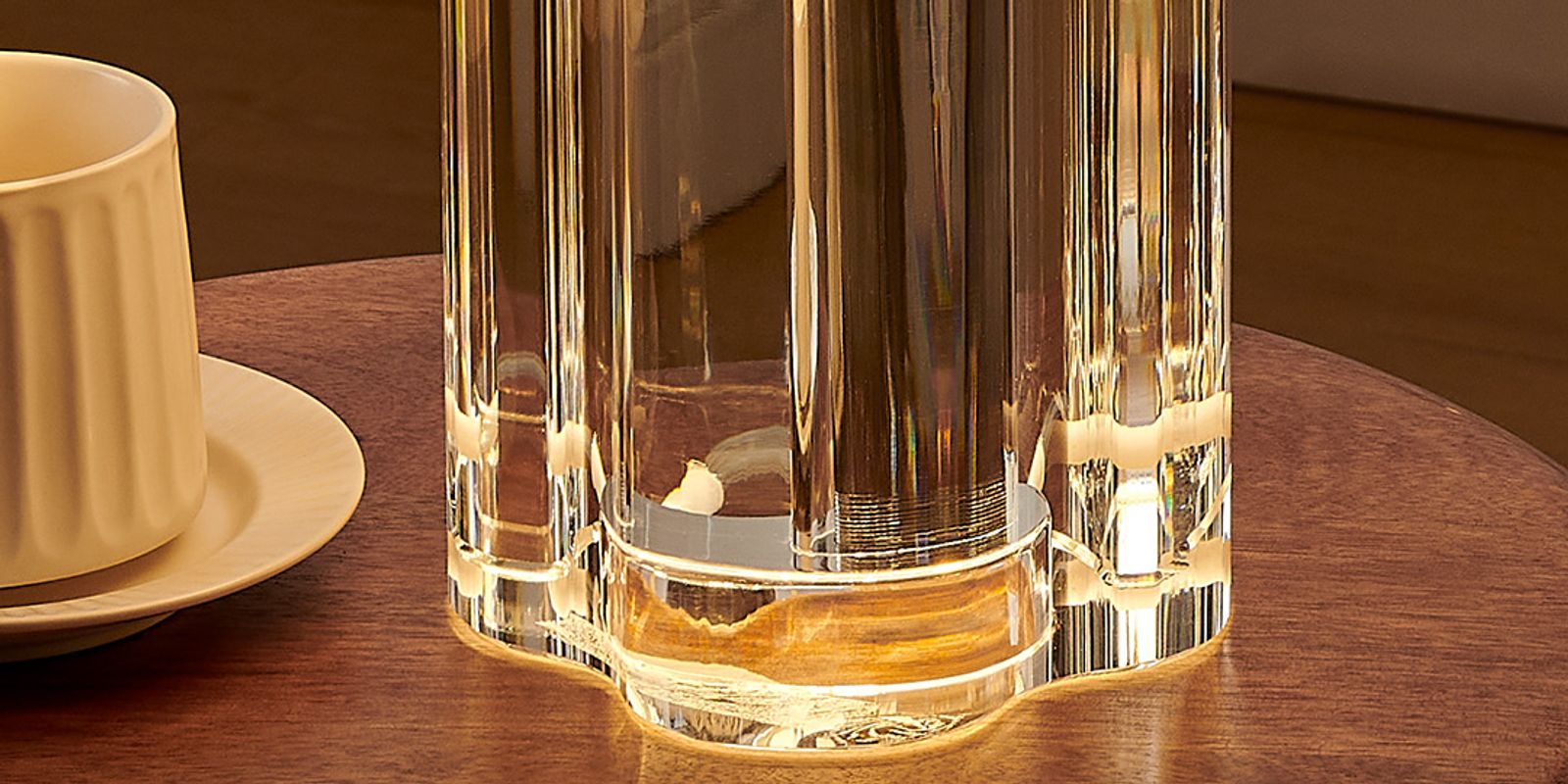 crystal base table lamp white modern style