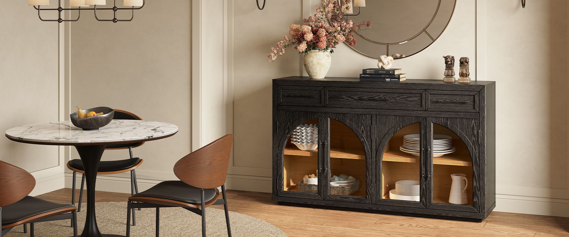 Black Arched Sideboard