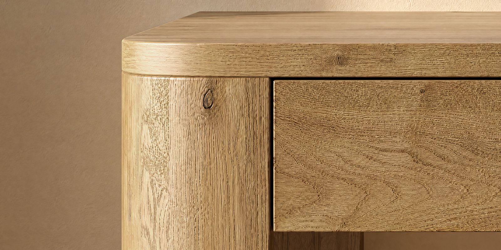 Himmel 60 Inch Modern Solid Wood Office Desk with 3 Storage
