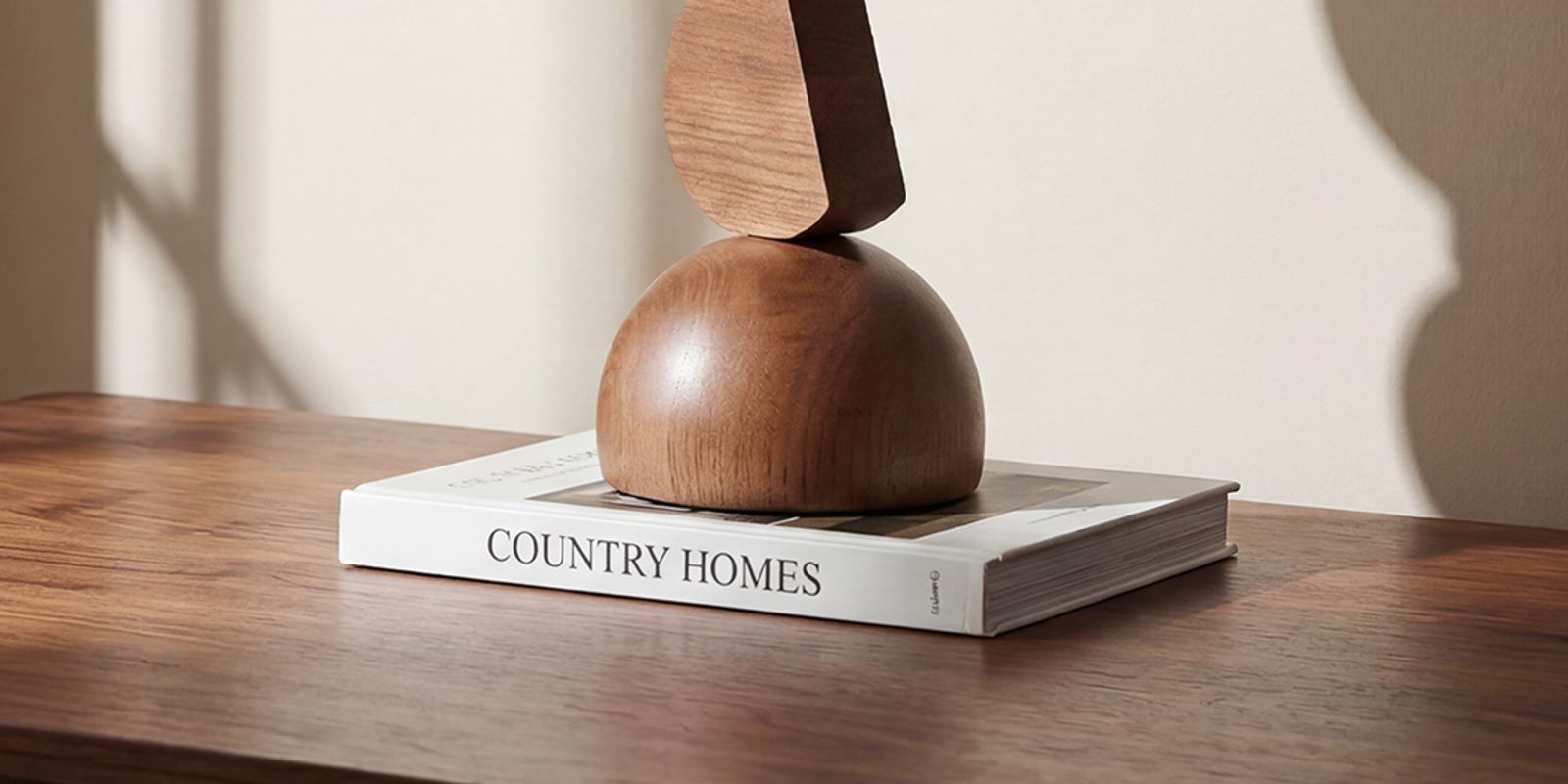 wooden post table lamp