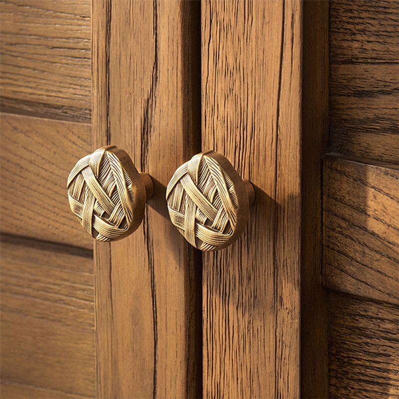 Woven Solid Brass Knob