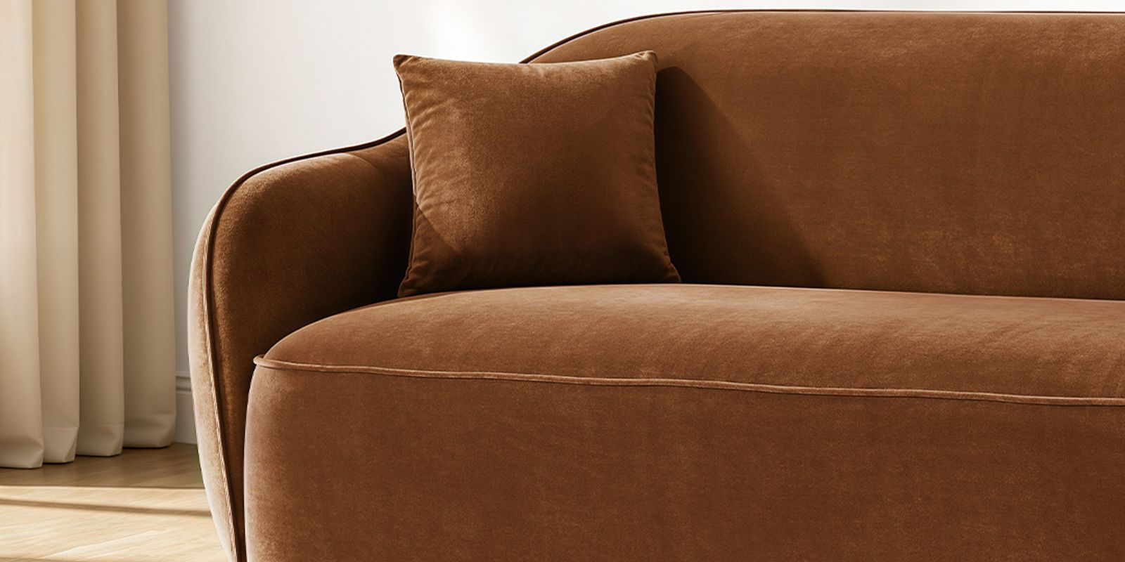 Wing-Shaped Rounded Arm Craftsmanship