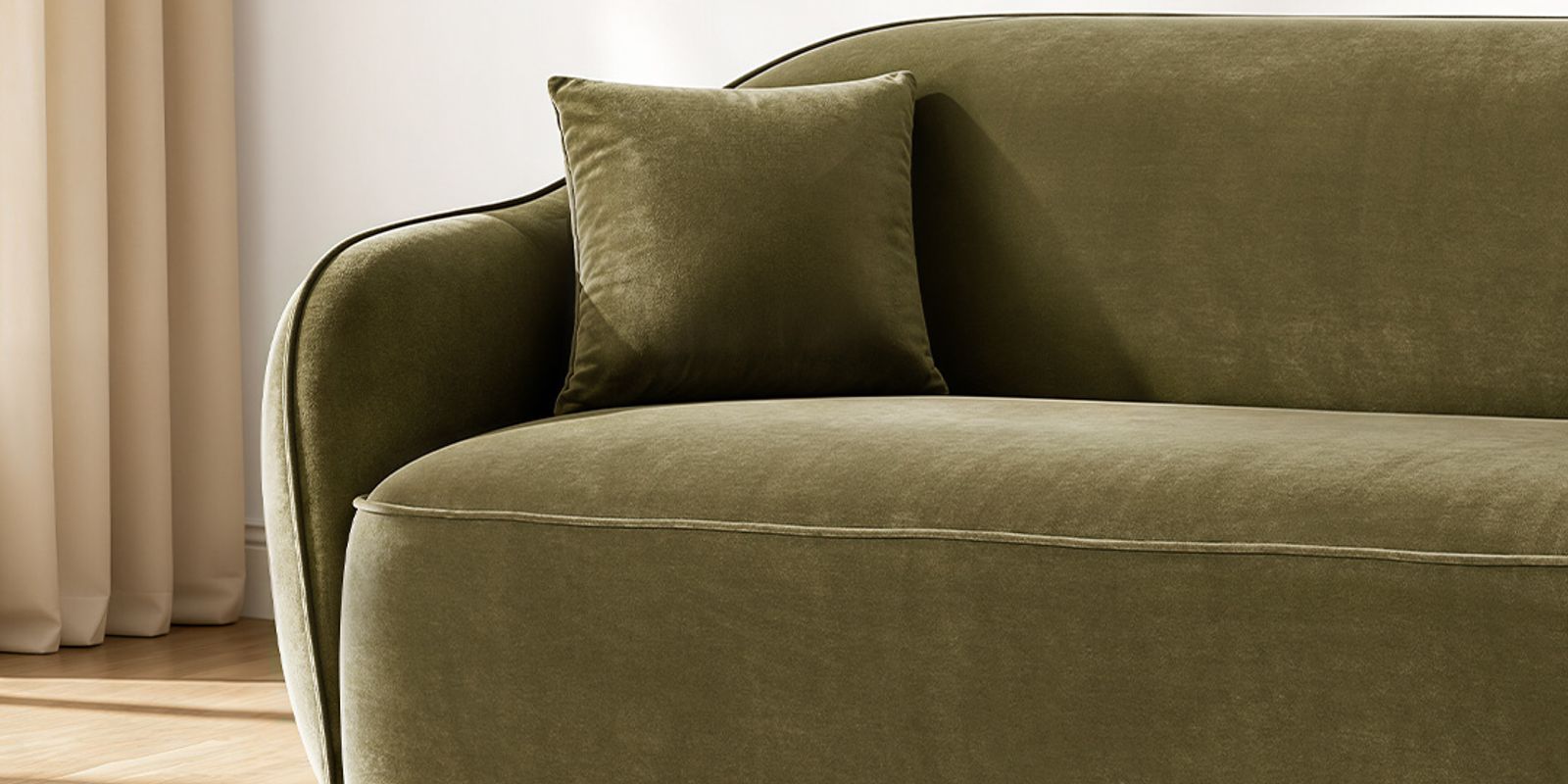 Wing-Shaped Rounded Arm Craftsmanship