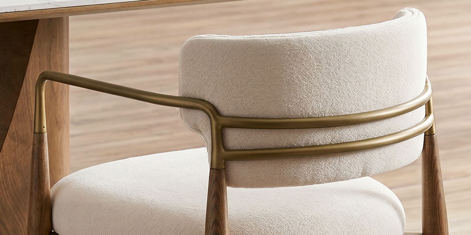 Metal Armrests & Ash Wood Frame