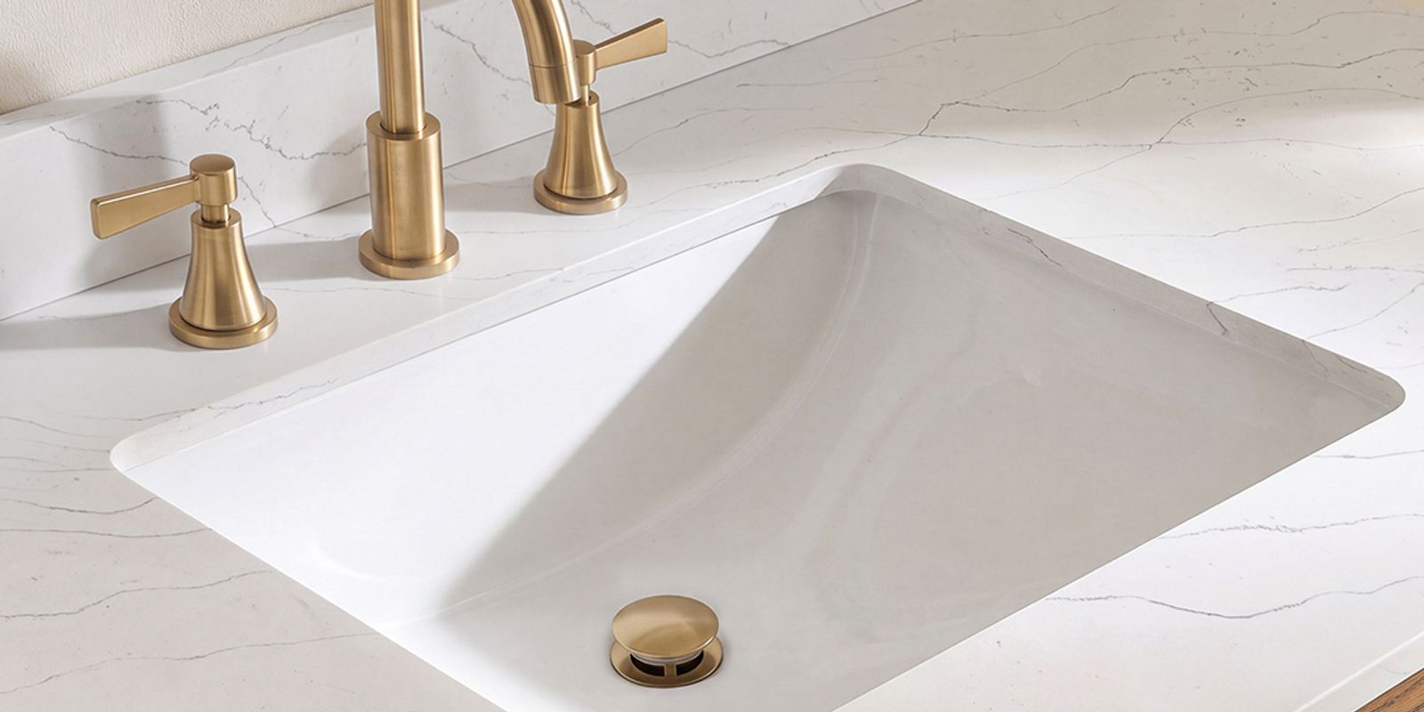 Durable Quartz Top & Dual Sinks