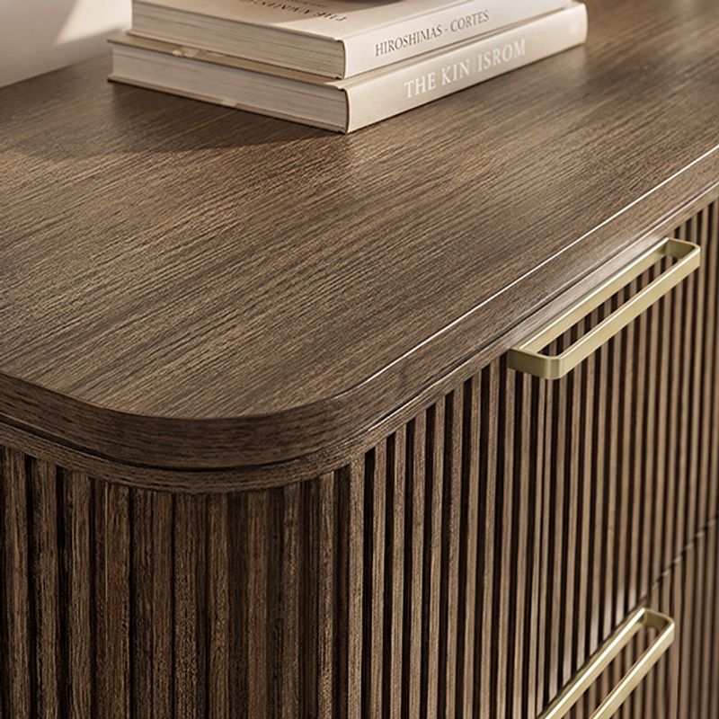 Warm Wood With a Polished Accent