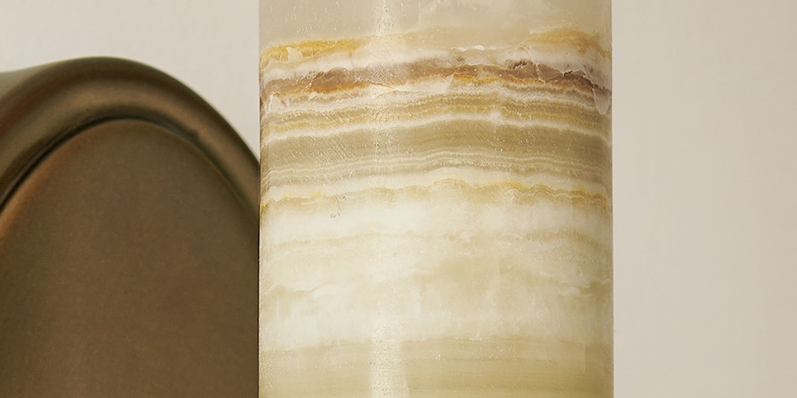 cream onyx sconce