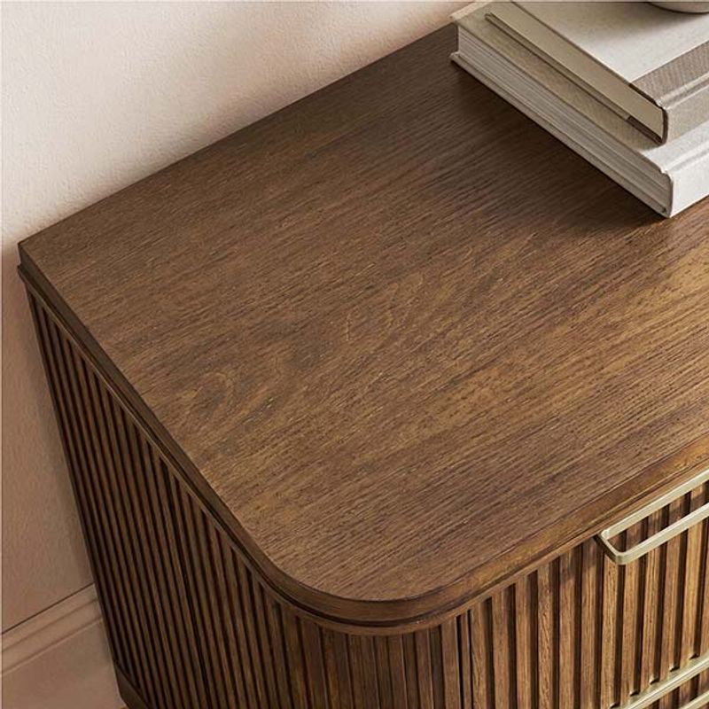 Warm Wood With a Polished Accent