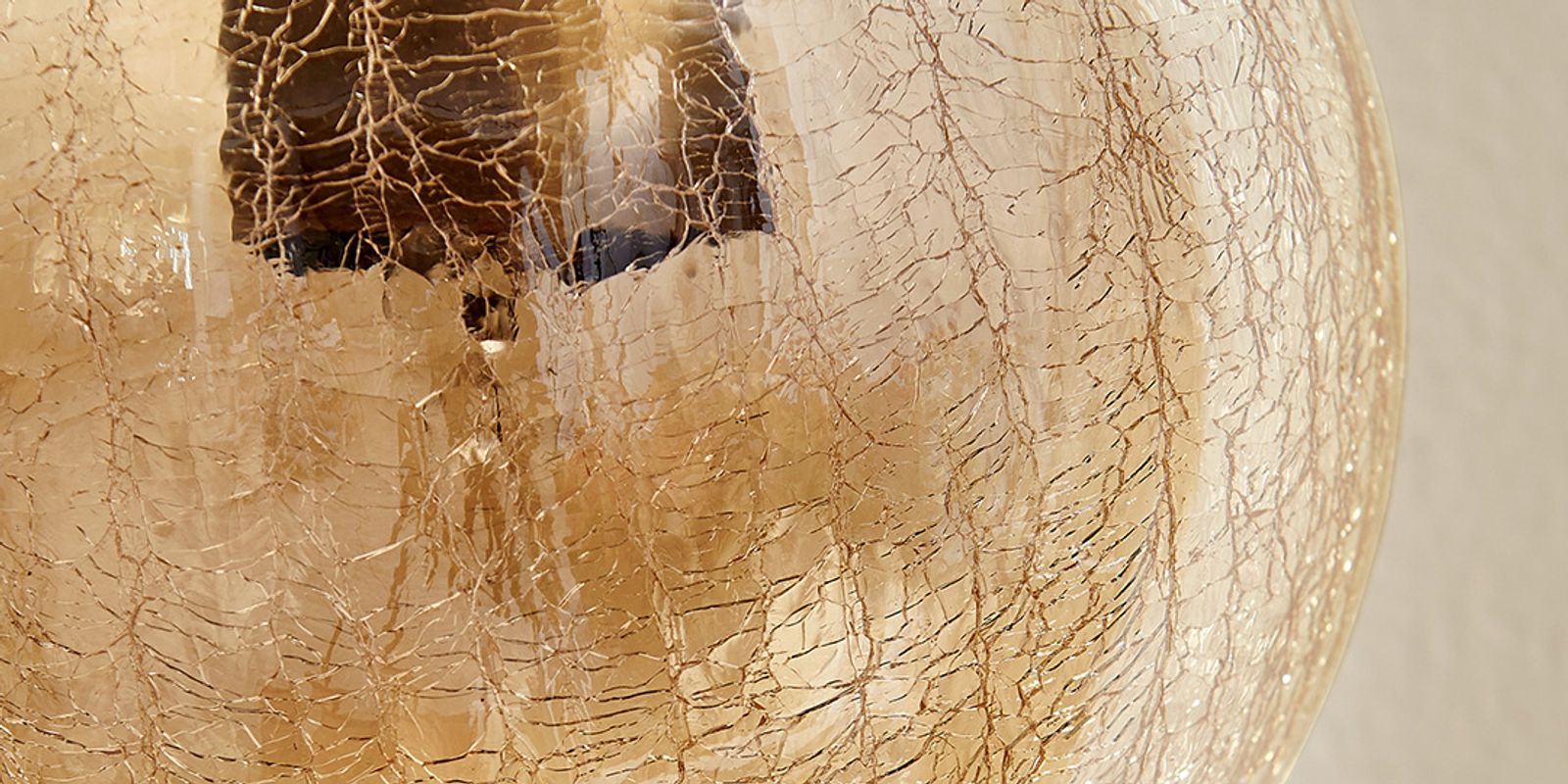 Crackle Amber Glass Sconce