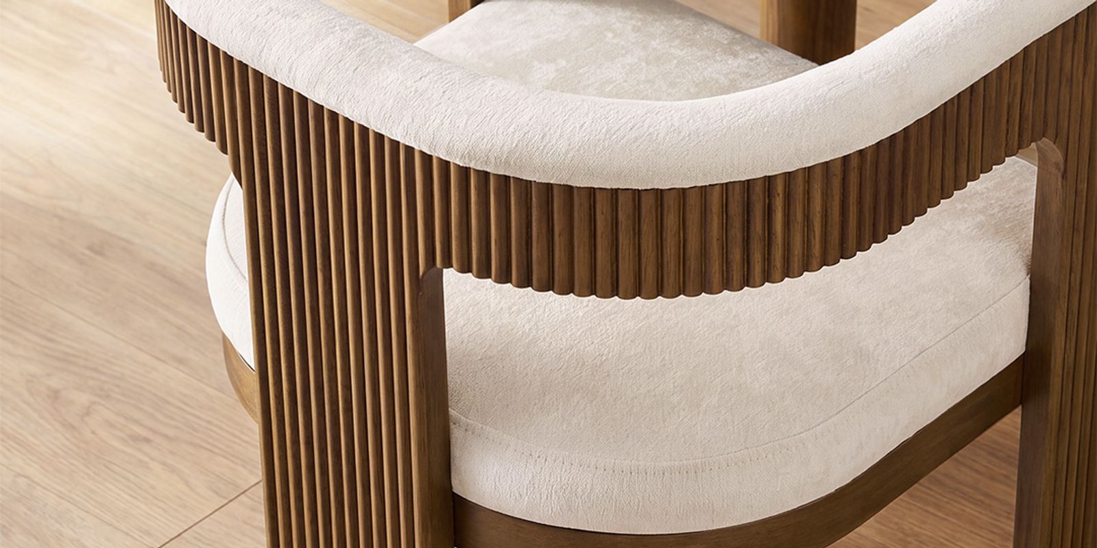 Quiet Fluted Wood Frame