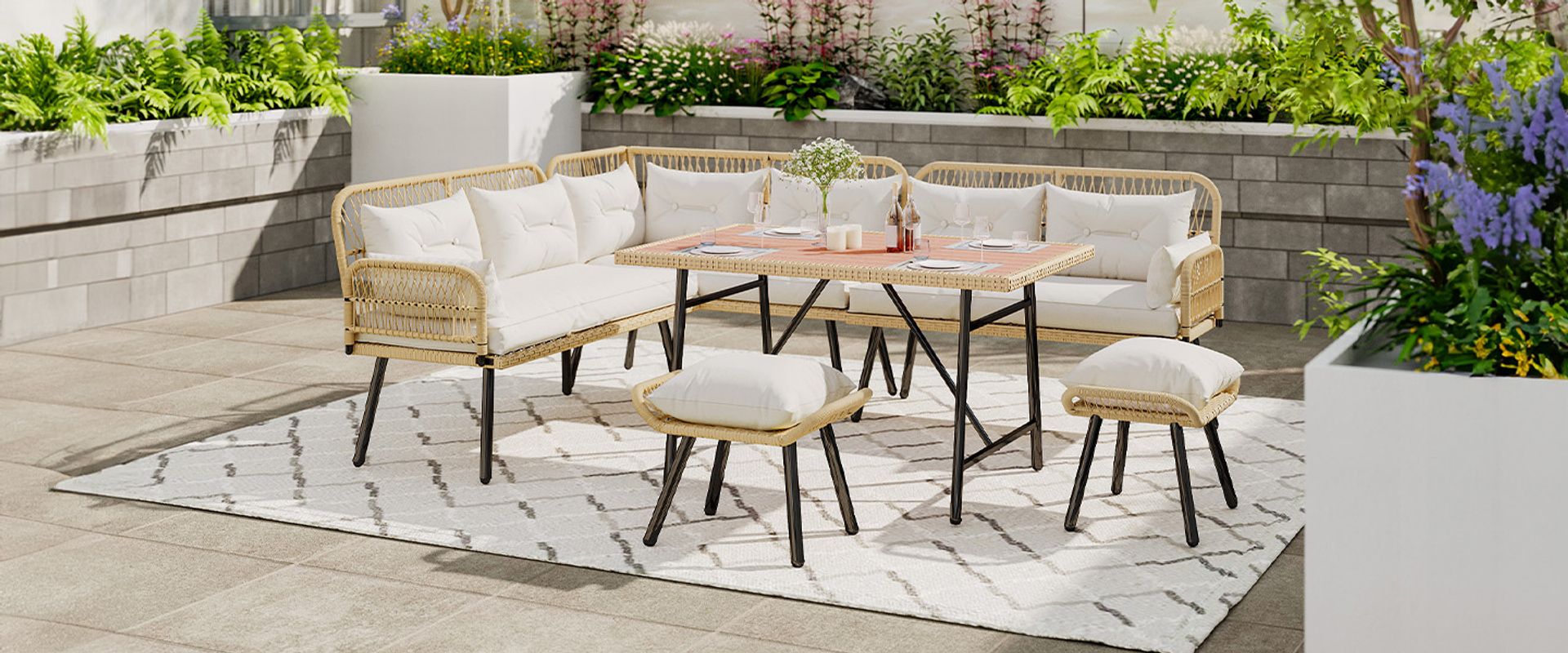 6-Piece Patio Conversation Set, rattan patio dining set, wicked outdoor dining set, garden dining set, 6 piece outdoor dining set, 8 person outdoor dining table set, 6 piece patio conversation set, l shaped patio couch, l shape couch, l shaped sofa couch, l shaped coach, l shaped couch sofa, l shaped sofa, sofa bed sectional couch, sectional couch bed, sectional couch and bed, section sofa bed, couch sectional with bed