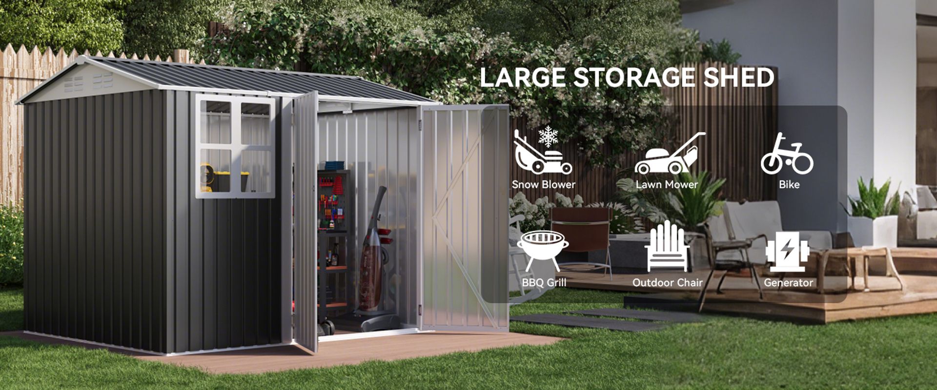 Garage Shed,Outdoor Storage Tool Shed, Bicycle Storage Shed, storage sheds​, backyard shed​, garden shed​