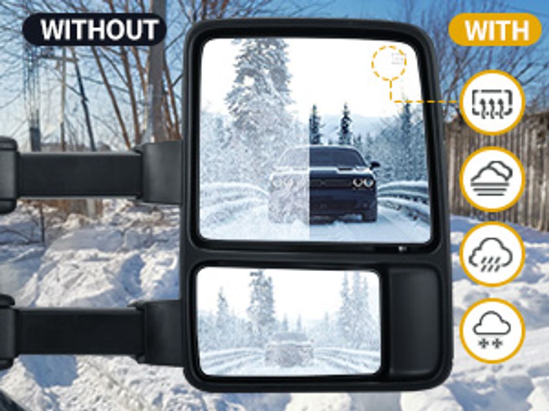 Power Heated Plane Mirror