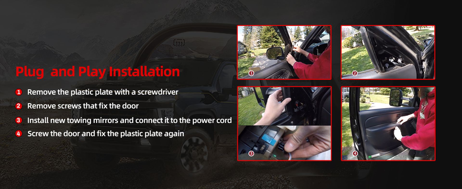 Left Driver Side Mirror Door Mirror Compatible With 2014-2018 Altima, 2013 Altima (Sedan Only), Power Adjusting Non-Heated Non-Folding Rear View Mirror