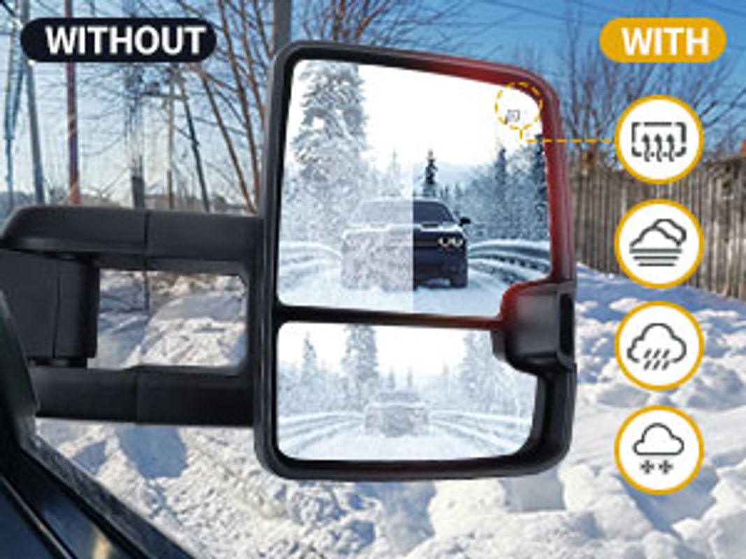 Power Heated Plane Mirror