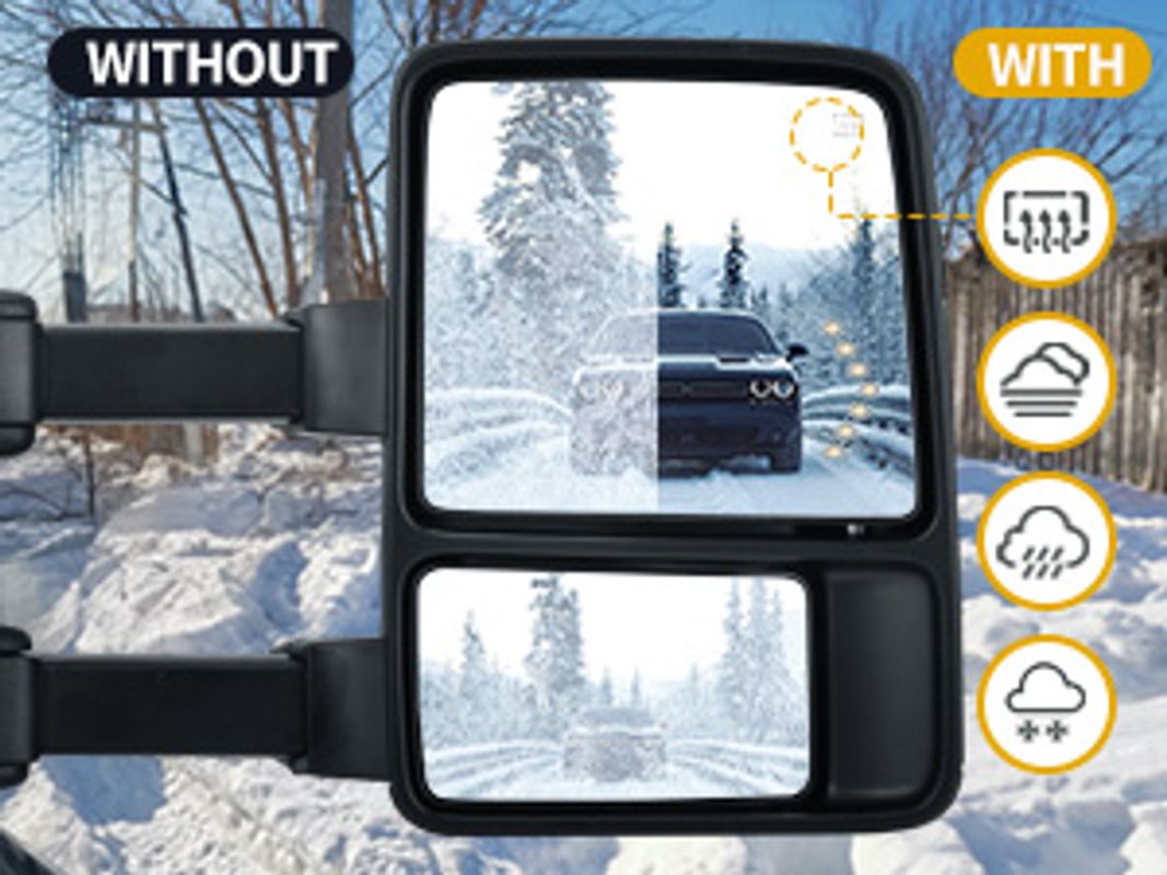 Power Heated Plane Mirror