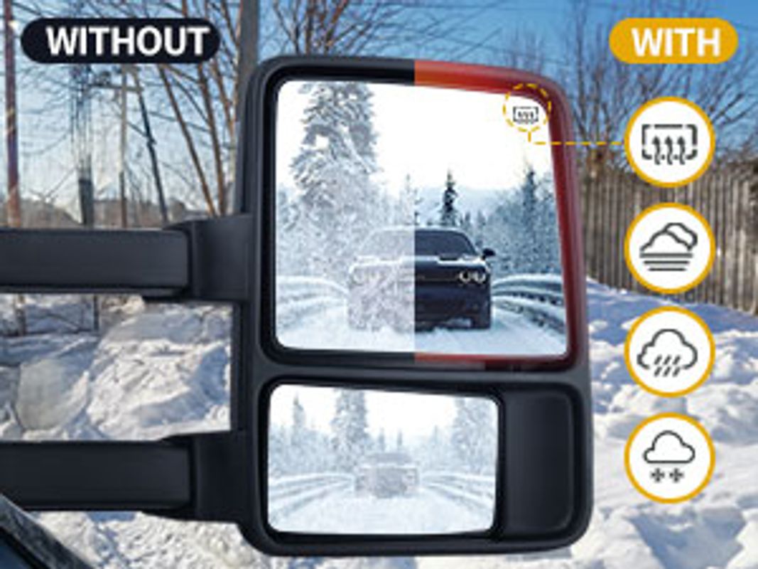 Power Heated Plane Mirror