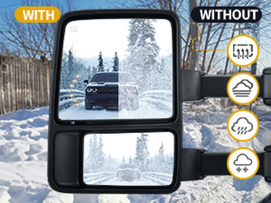 Power Heated Plane Mirror