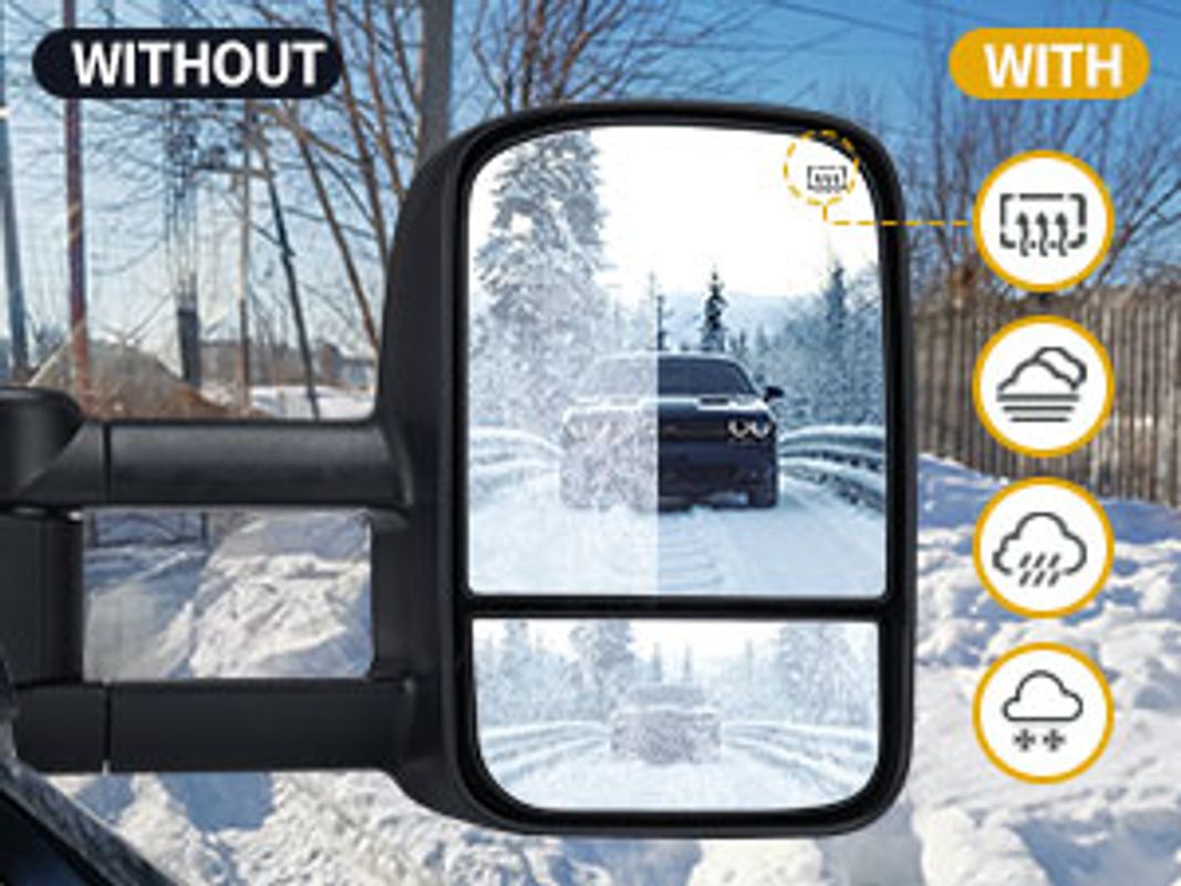 Power Heated Plane Mirror