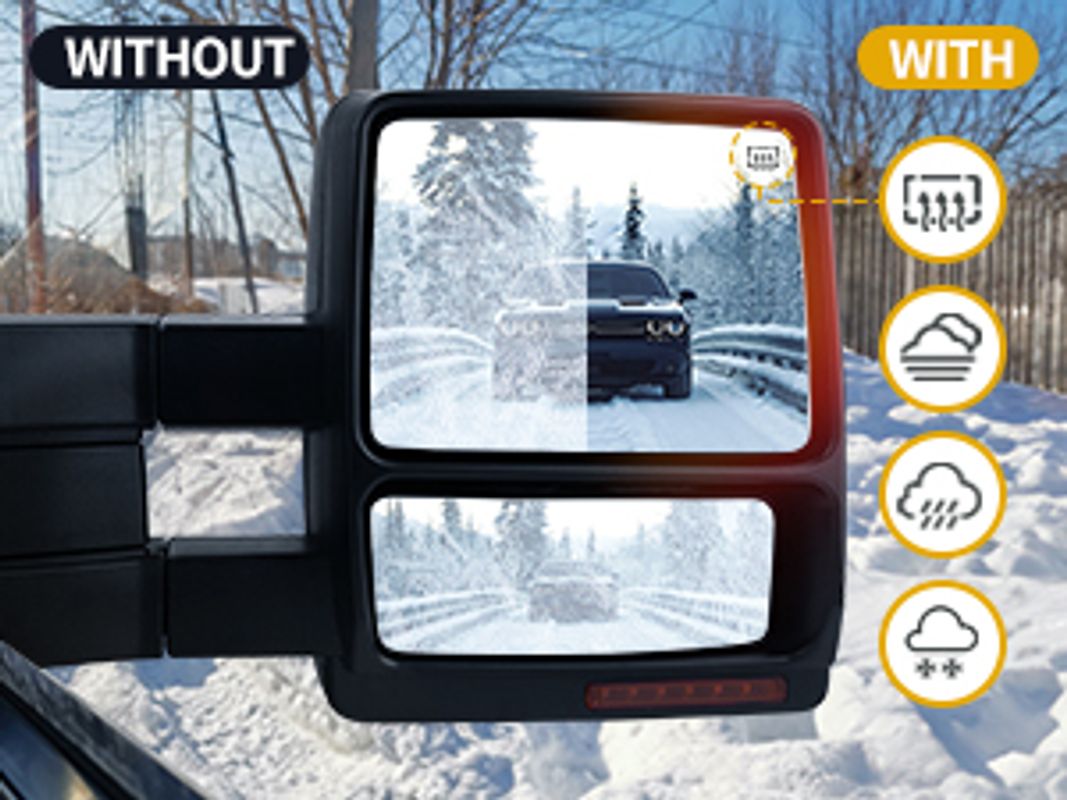 Power Heated Plane Mirror