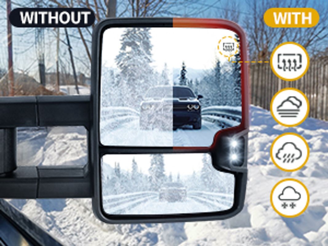 Power Heated Plane Mirror