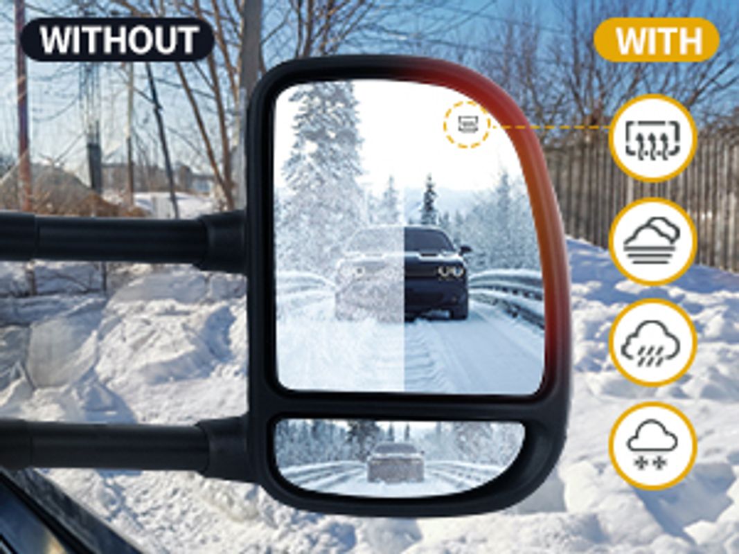 Power Heated Plane Mirror