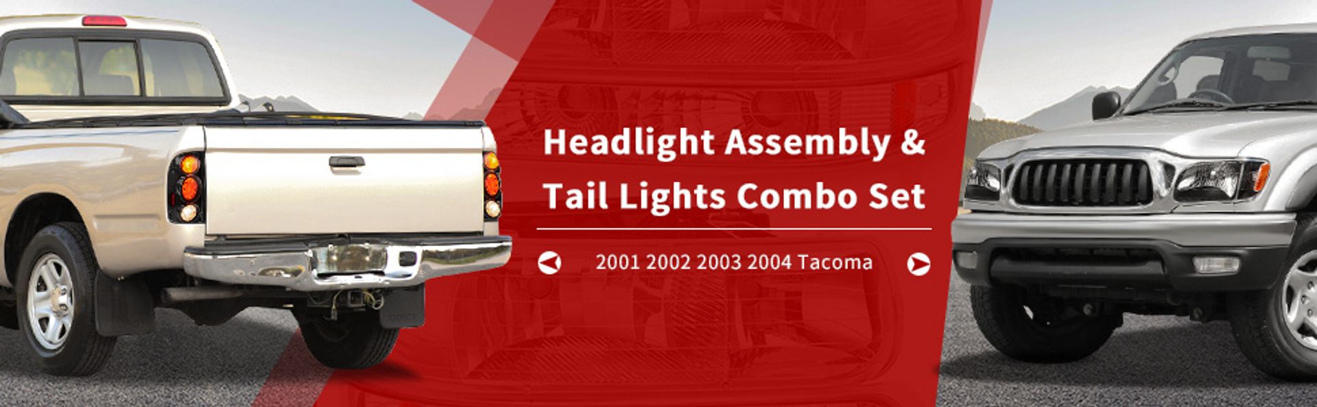 2001-2004 Toyota Tacoma Headlight + Signal Bumper Lamp + Tail Light Set L+R