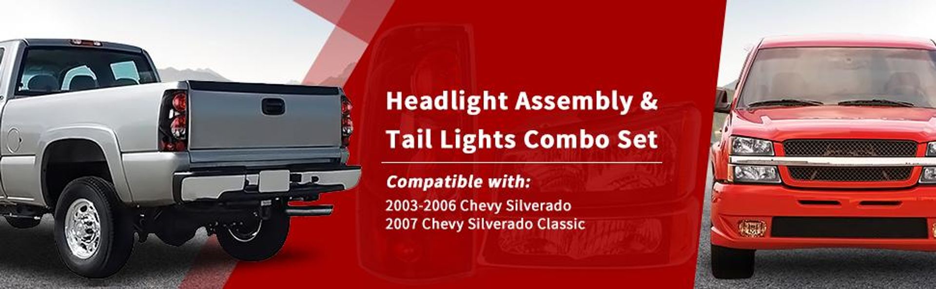 BLACK Headlights+Bumper Lamps+Tail Light Set for 2003-2006 Chevy Silverado