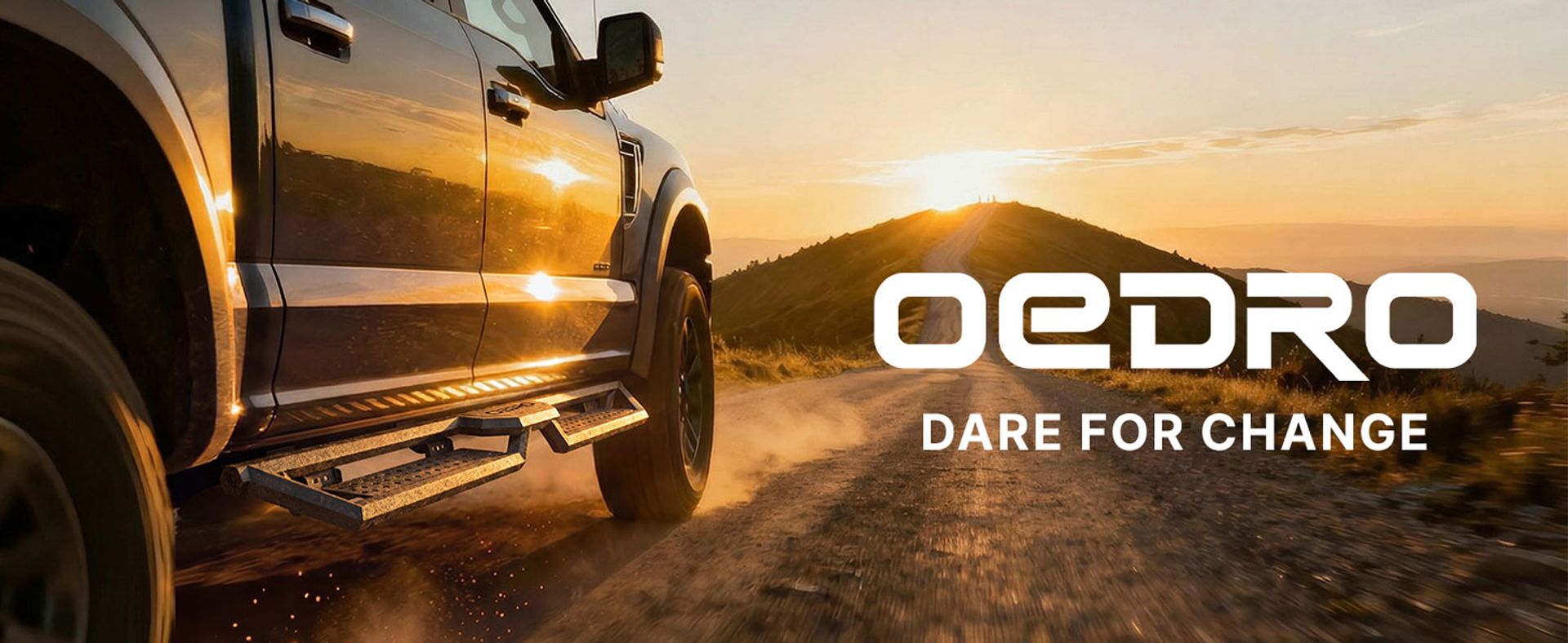 OEDRO 6.8" Two Stairs Running Boards Compatible with 2019-2026 Dodge RAM 1500 Crew Cab, Two Raised Drop Step Side Steps, Bolt-on Carbon Steel