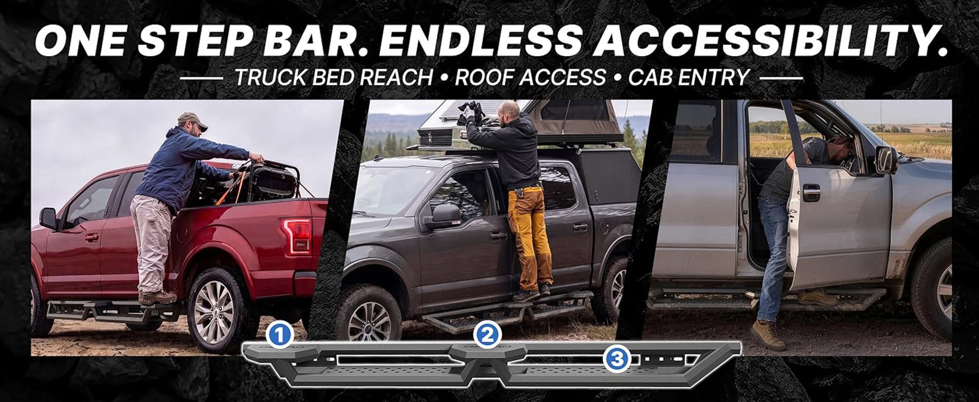 OEDRO 6.8 inches Running Boards Compatible with 2022-2026 Toyota Tundra Crewmax Cab