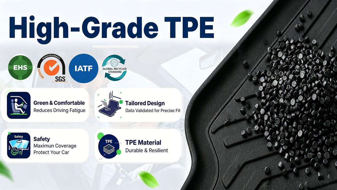 Industrial-Grade Recycled TPE Car Floor Mats