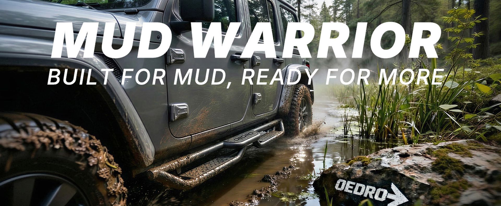 OEDRO Running Boards with Two Stairs Design All-Steel Build,Bolt-on Side Steps Compatible with 2018-2026 Jeep Wrangler JL 4 Door, Black Powder Coated