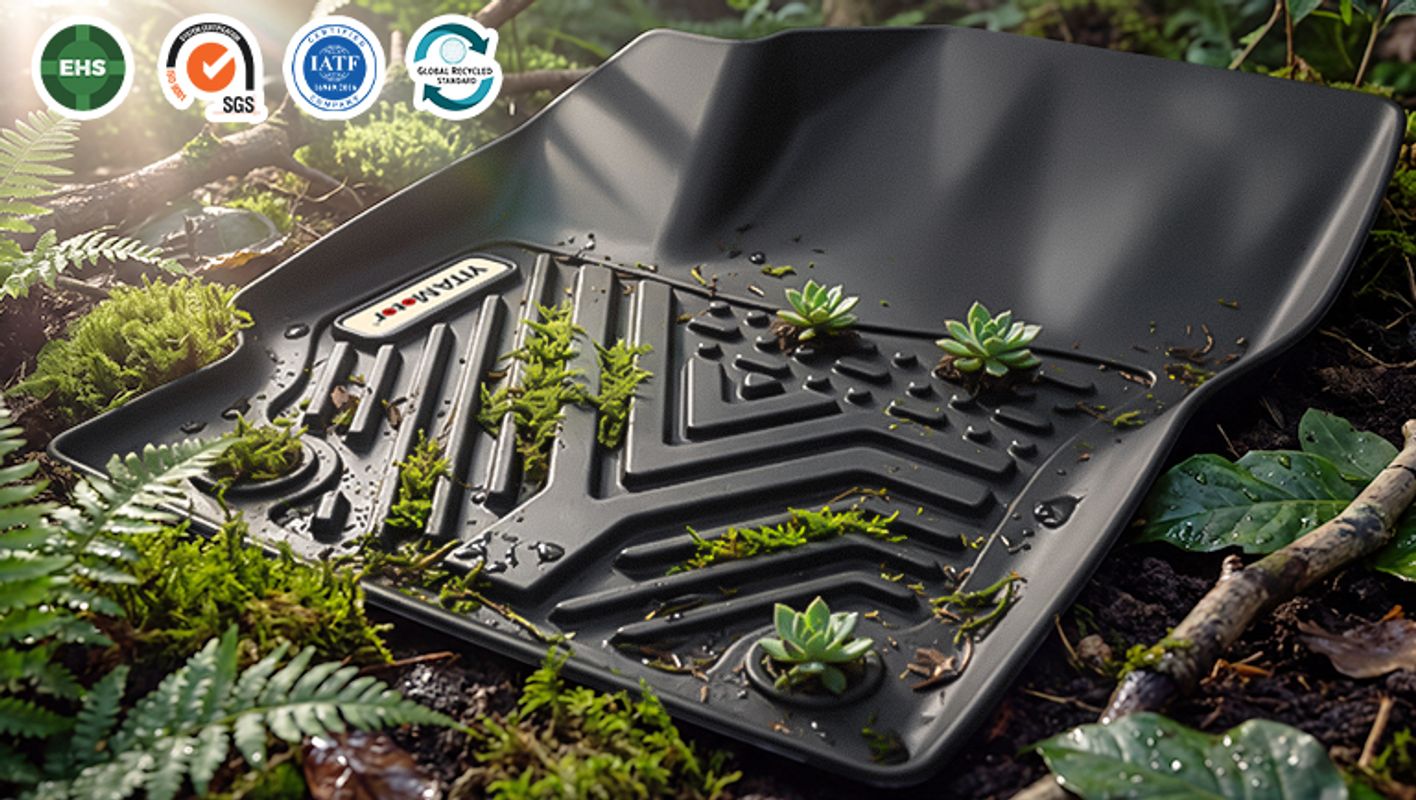 YITAMOTOR TPE car floor mats, non-toxic odorless waterproof floor liners