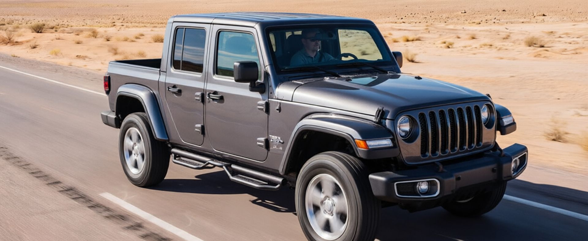 OEDRO Running Boards Compatible with 2020-2026 Jeep Gladiator JT 4-Door 6-Inch Two-Tier Side Steps
