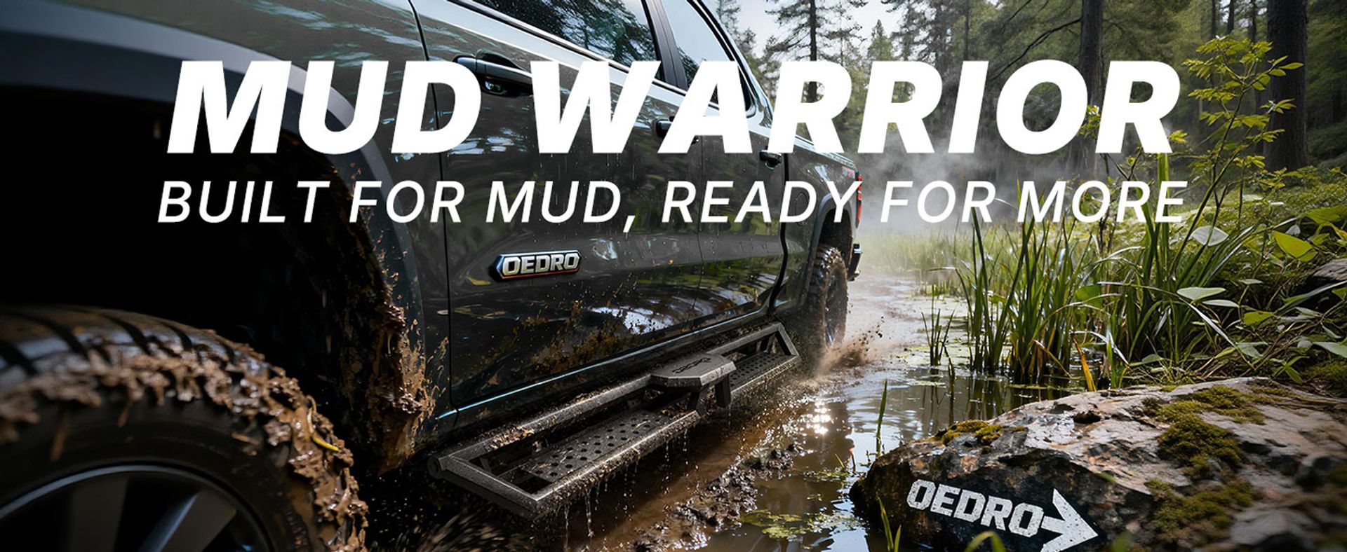 OEDRO Two Stairs Running Boards Fits 1999-2016 Ford F-250/ F-350 Super Duty Crew Cab 6.8" Side Steps Bolt-On Heavy Duty Step Bars