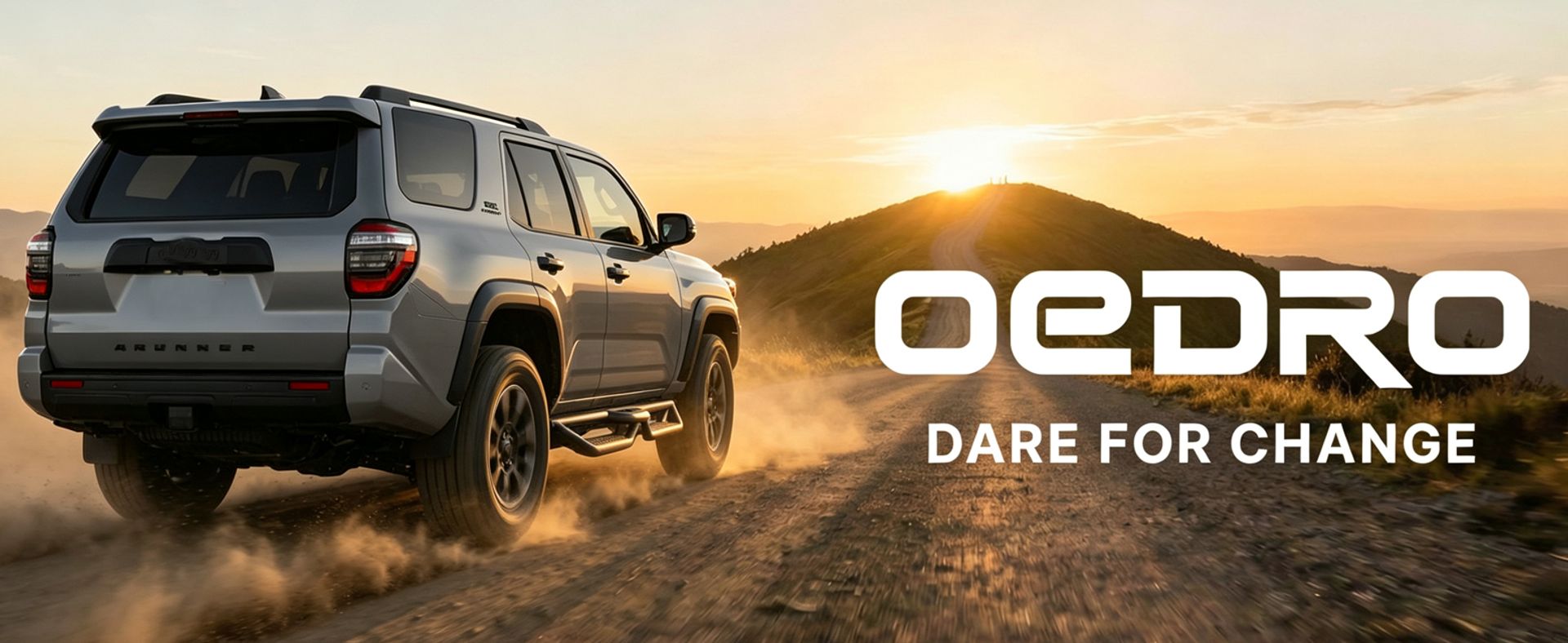 oEdRo Running Boards Compatible with 2025-2026 Toyota 4Runner, Two Stair Design Side Step Rails, Powder-Coated Black Bolt-on Carbon Steel Nerf Bars