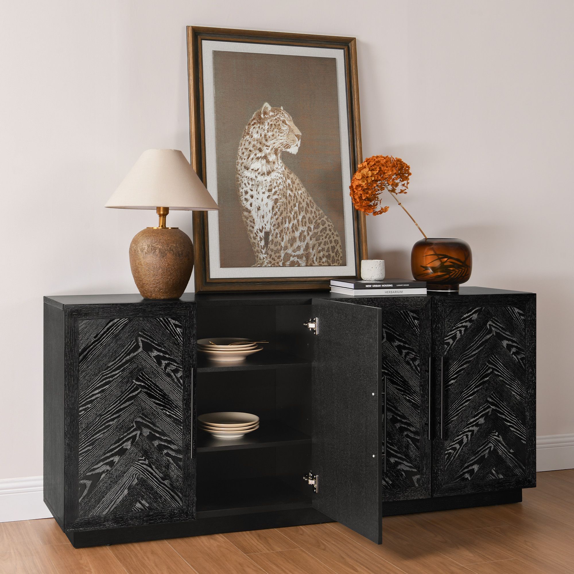 【南】ASTURIAS Herringbone concert BLACK Fiske 71