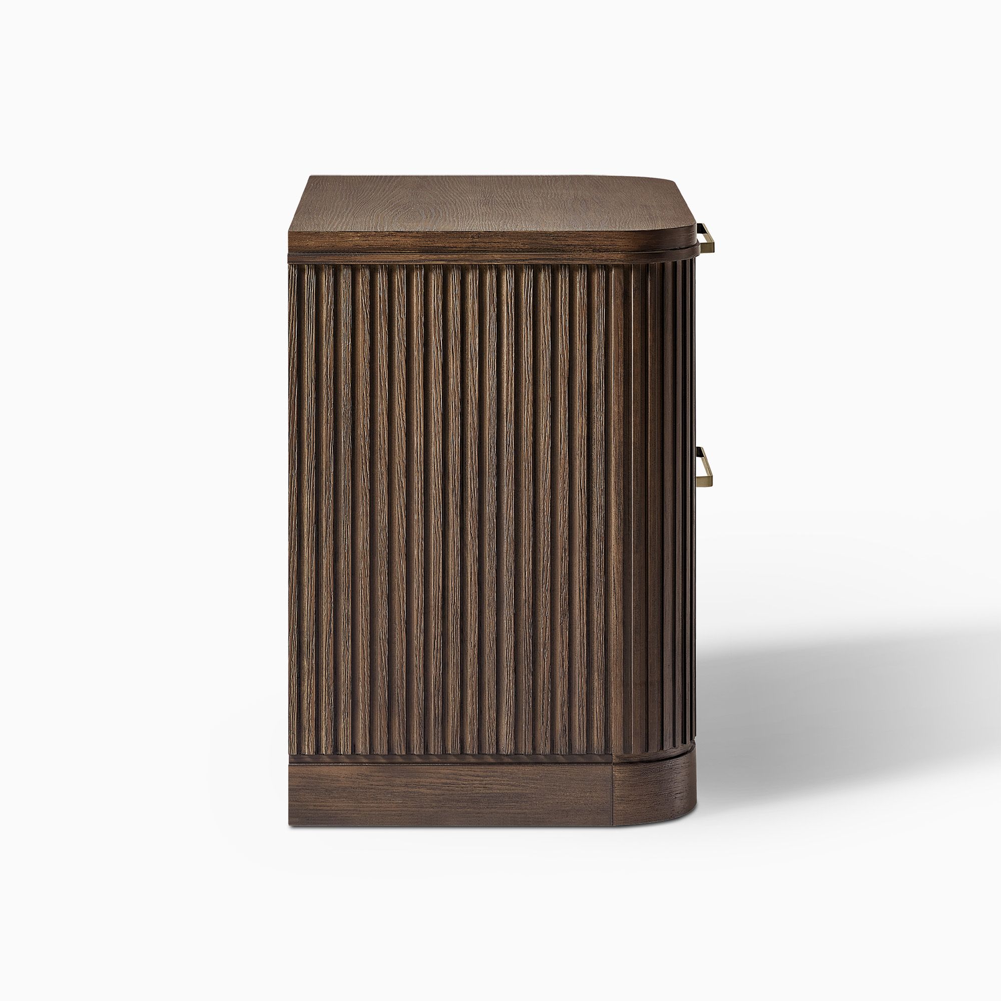 Finnley 26 inch Fluted Wooden 2-Drawer Nightstand | HERNEST