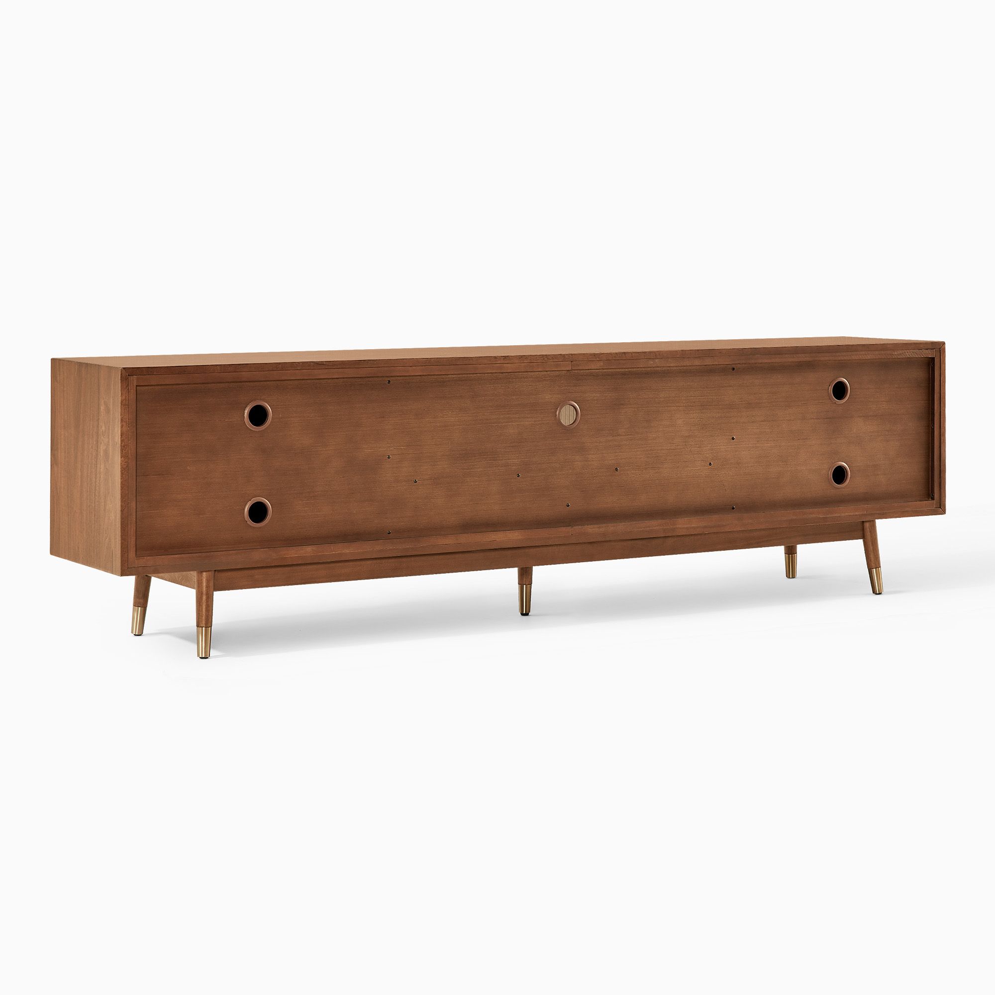 Stavn 84 inch MCM Fluted Solid Wood TV Stand | HERNEST
