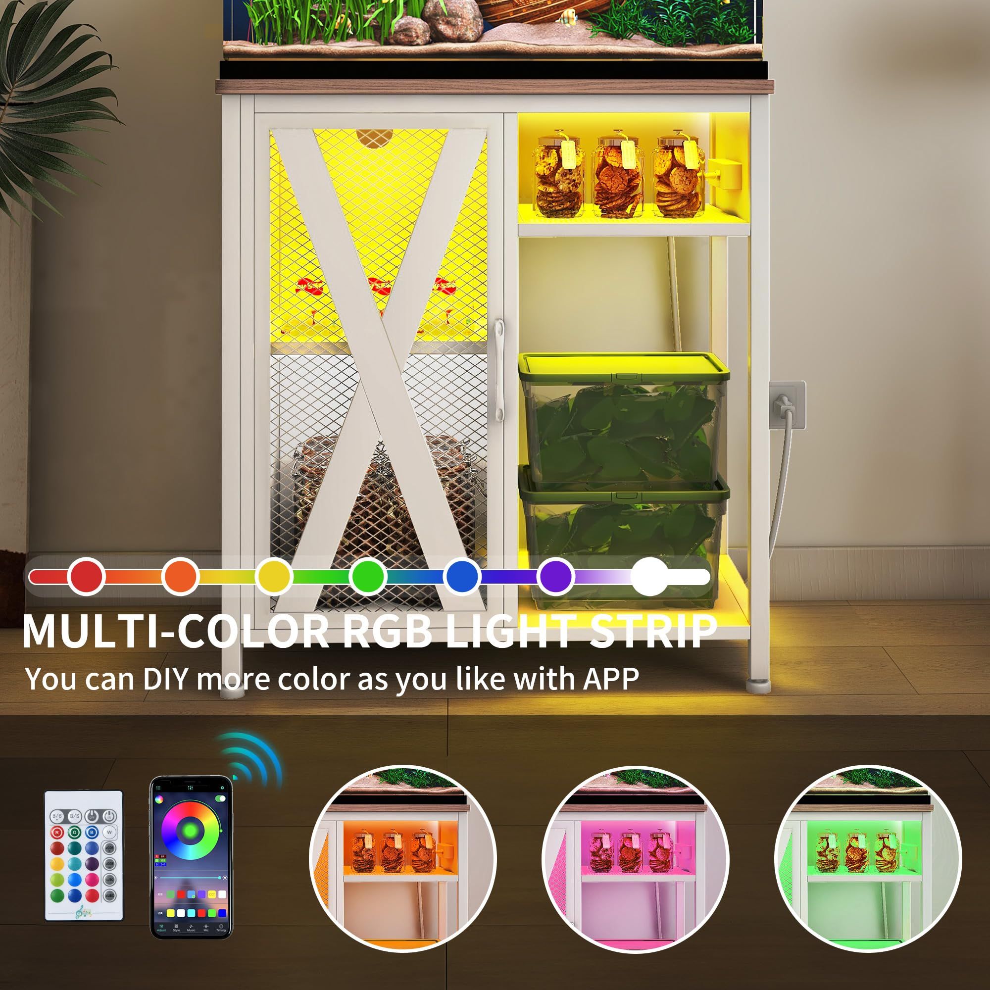 Yitahome | 20-29 Gallon Aquarium Stand with Power Outlets