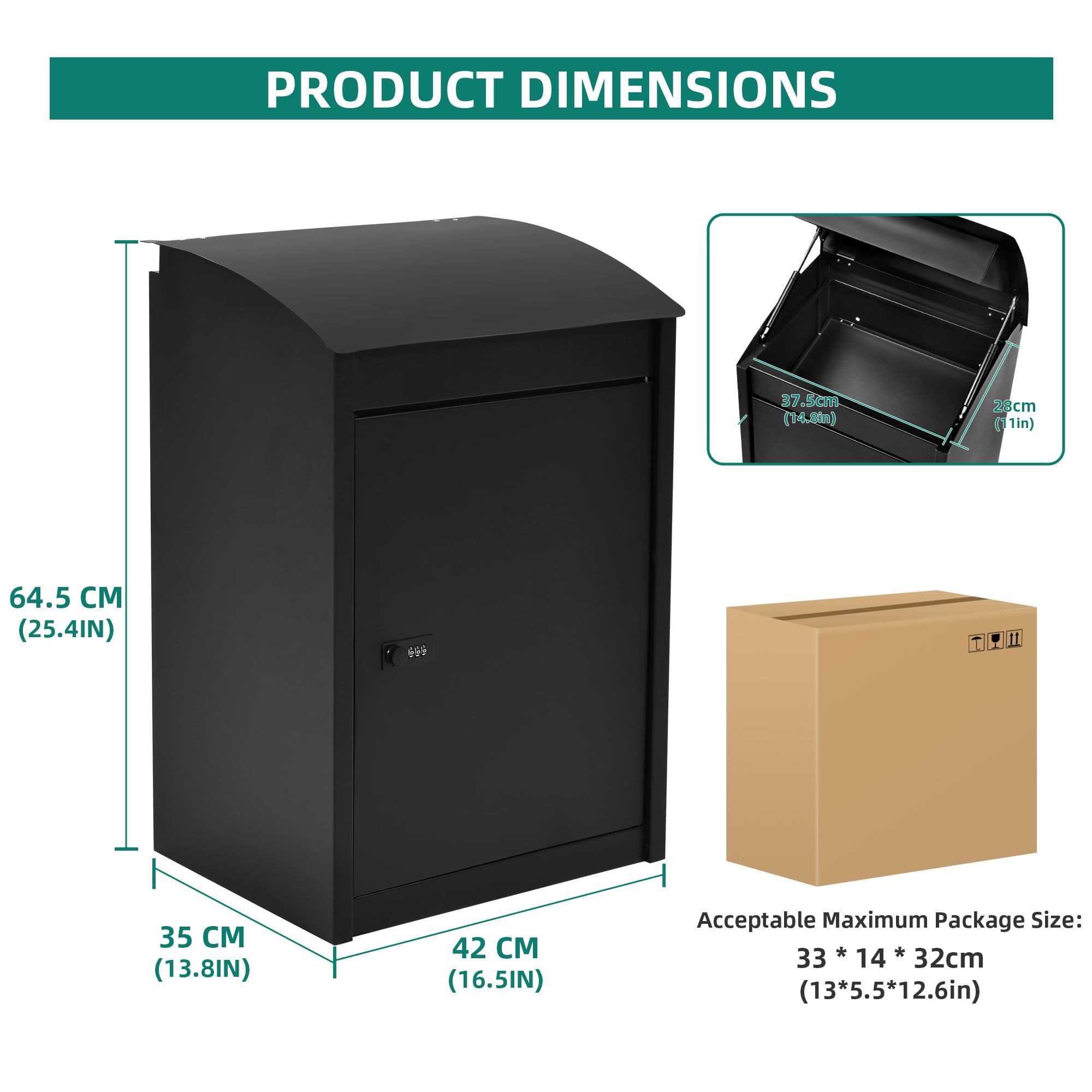 Buy Preiu Coplete Steel Delivery Parcel & Letter Drop Off Outdoor - View #12