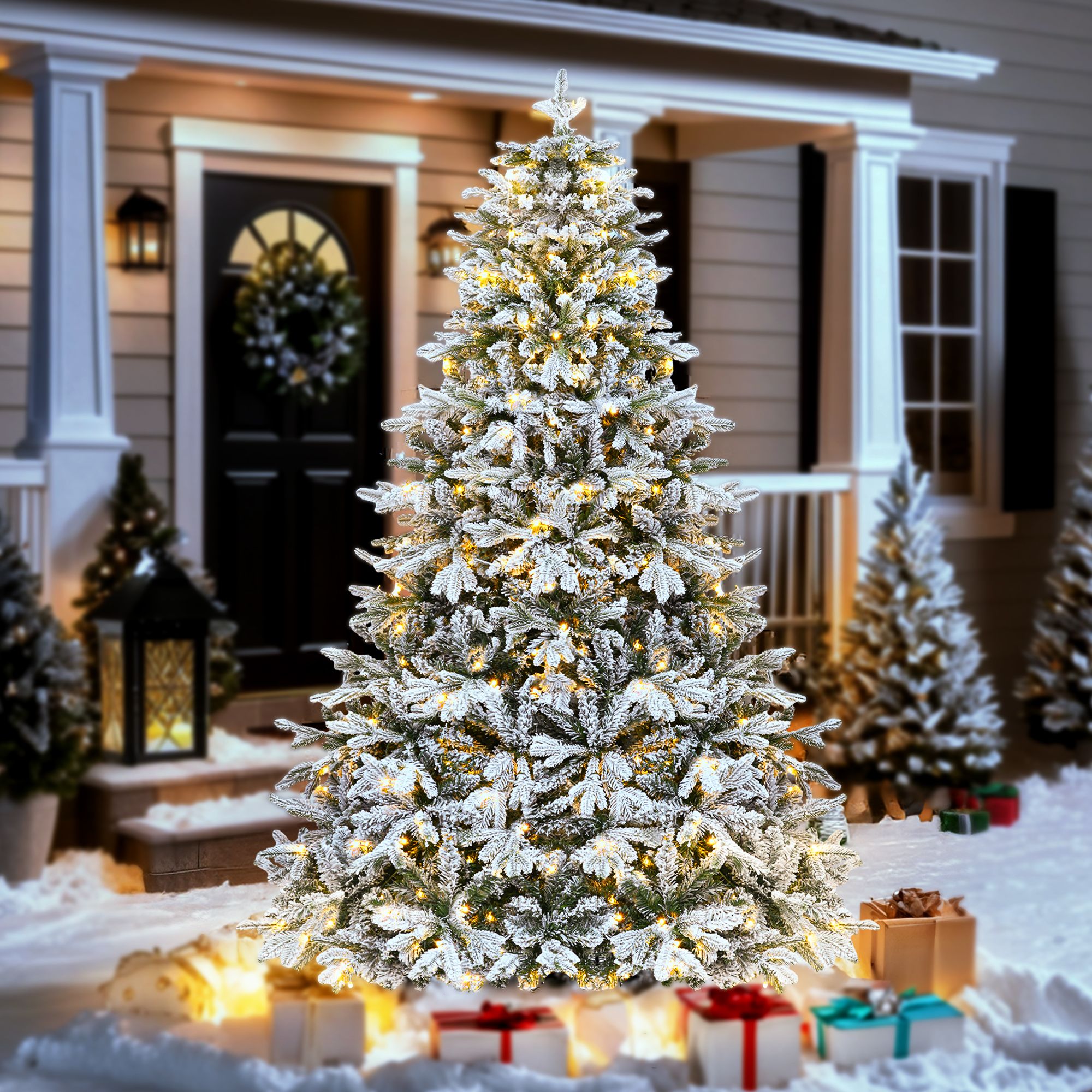 ✳︎new arrival✳︎christmastreeクリスマスツリー⑦ 7' Pre-Lit Duncan Fir Green Artificial Christmas Tree with Color