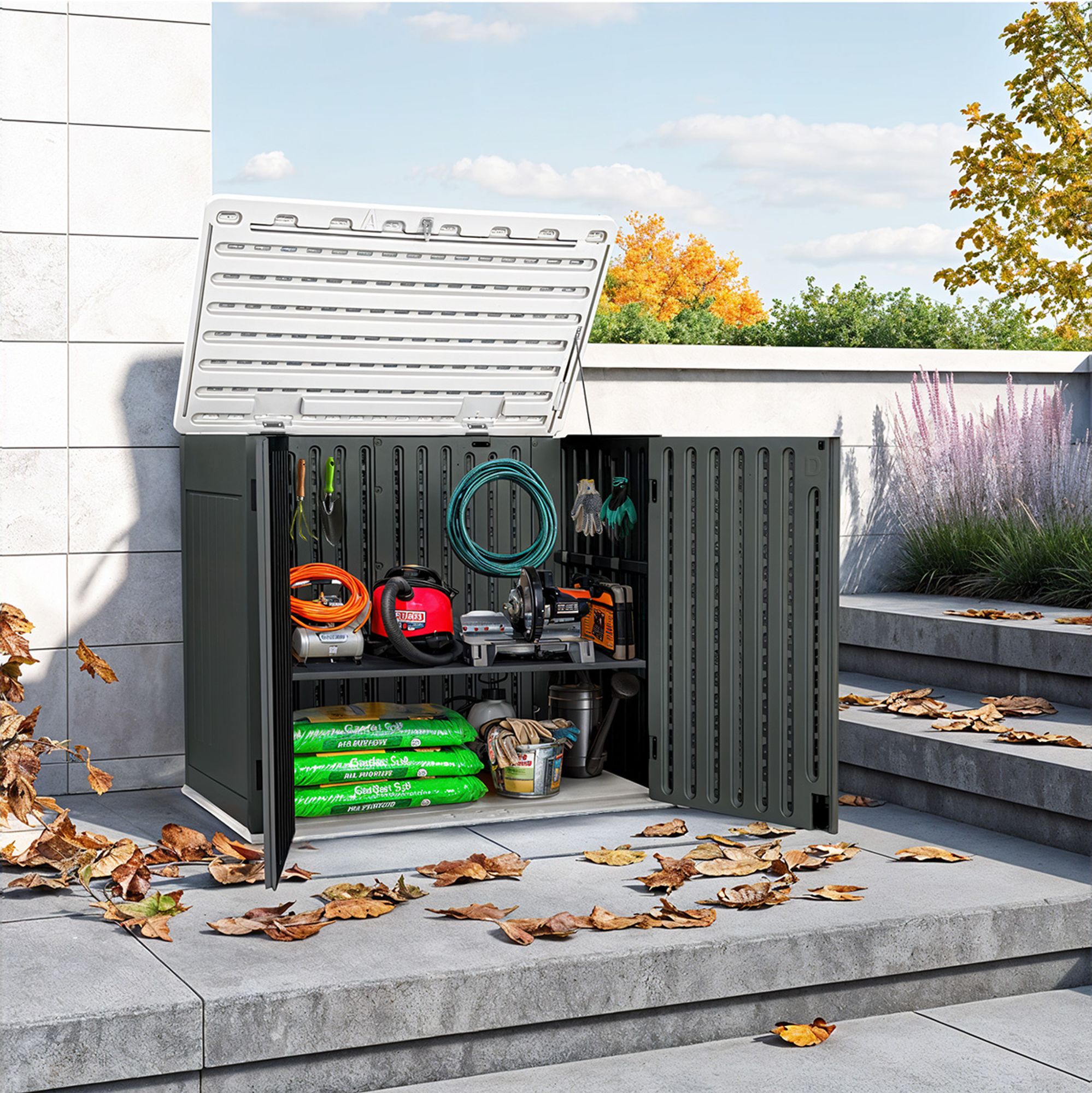 Yitahome | 4.43 x 2.76 x 3.85 ft Dark Gray Resin Horizontal