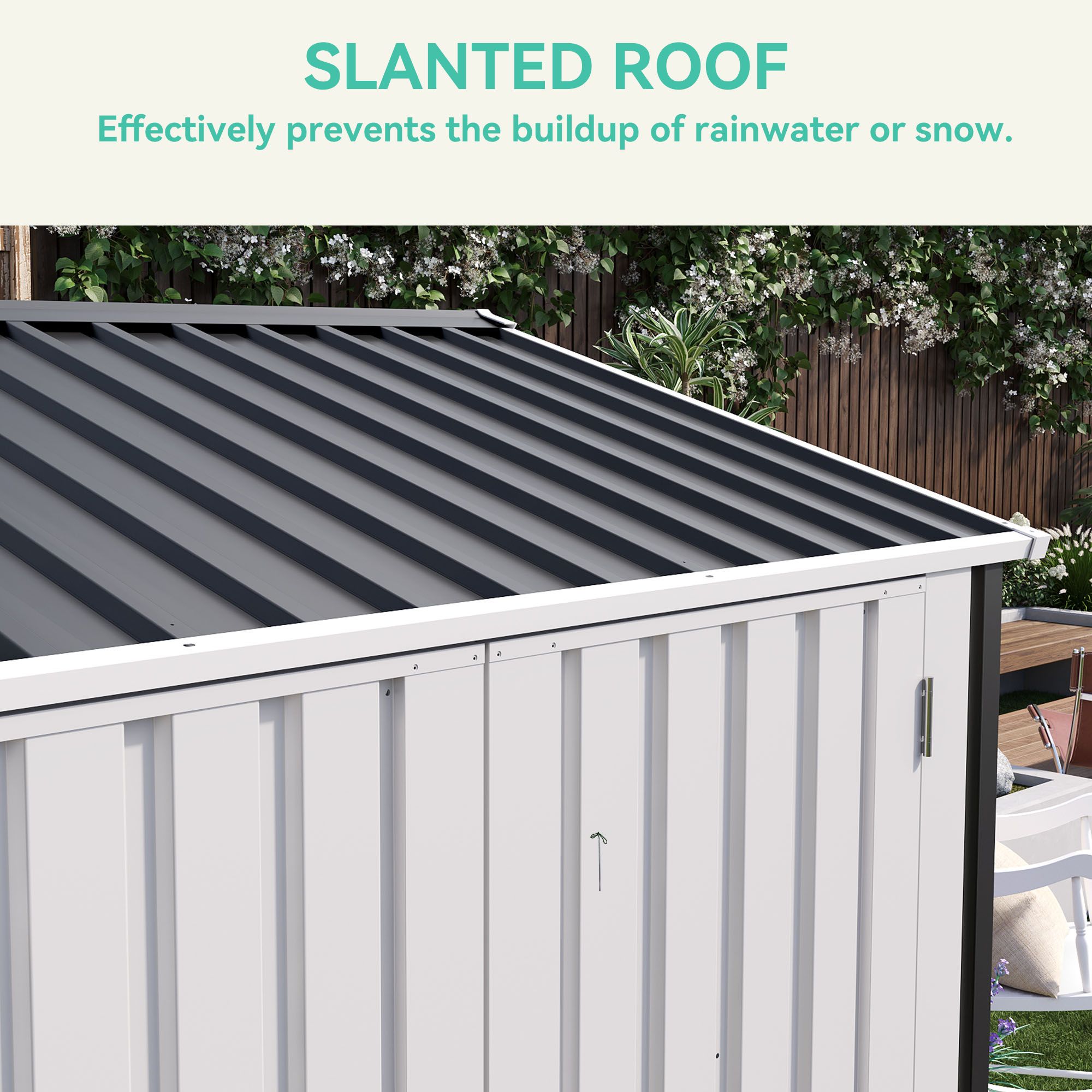 Yitahome | 8 x 6 ft Metal Outdoor Storage Tool Shed with Lockable