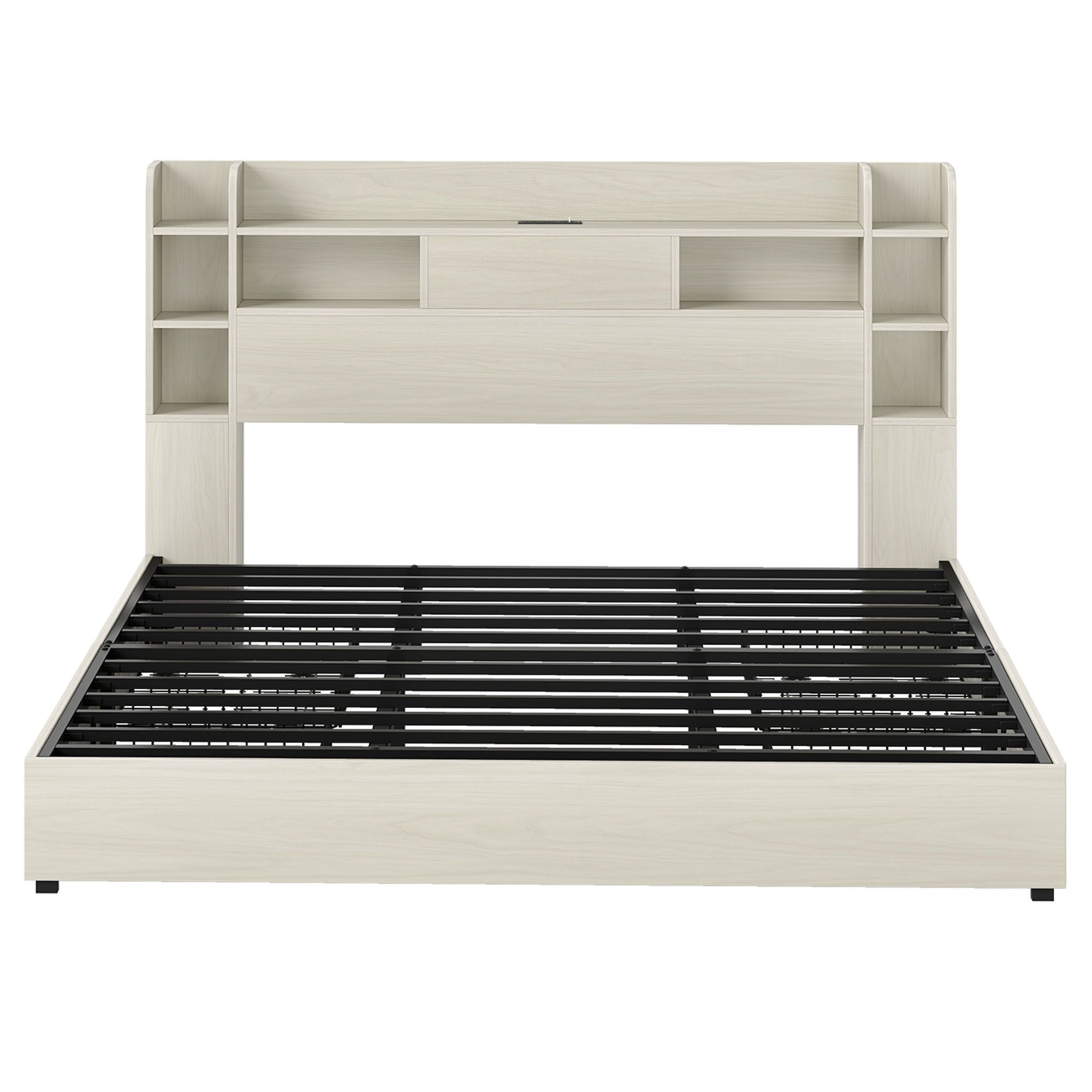 KOUSEI Queen Bed Frame With Headboard Metal Platform Bed With LED Ligh – Kousei