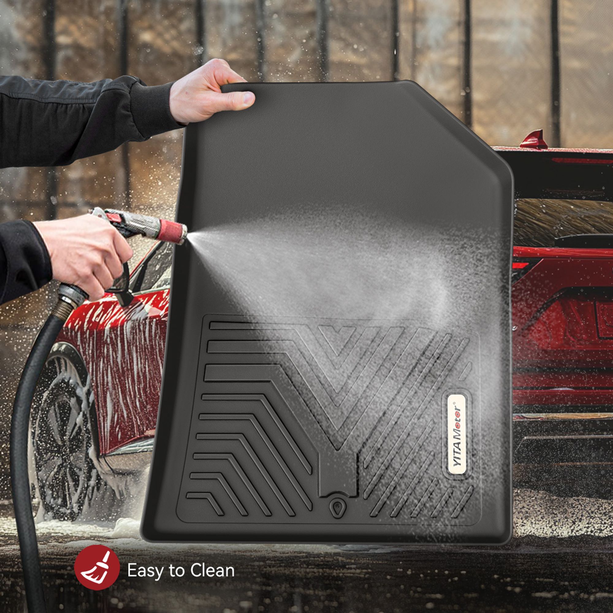 MOTOS Kia Soul EV II 2019 Onwards Rubber Floor Mats & Boot Mat Set