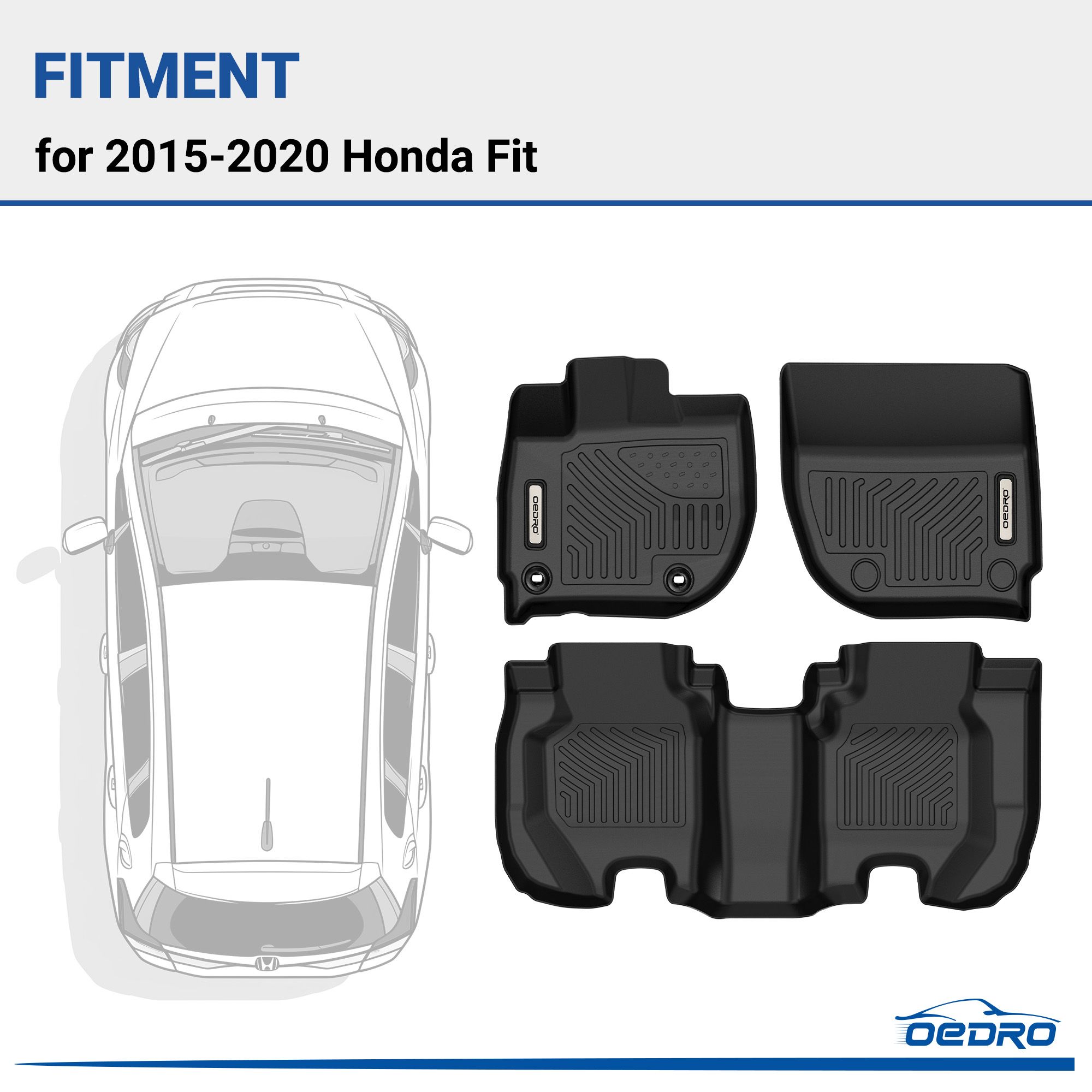 M MOTOS Rubber Boot Mats Fits For Honda Insight II 2009-2014 Improve