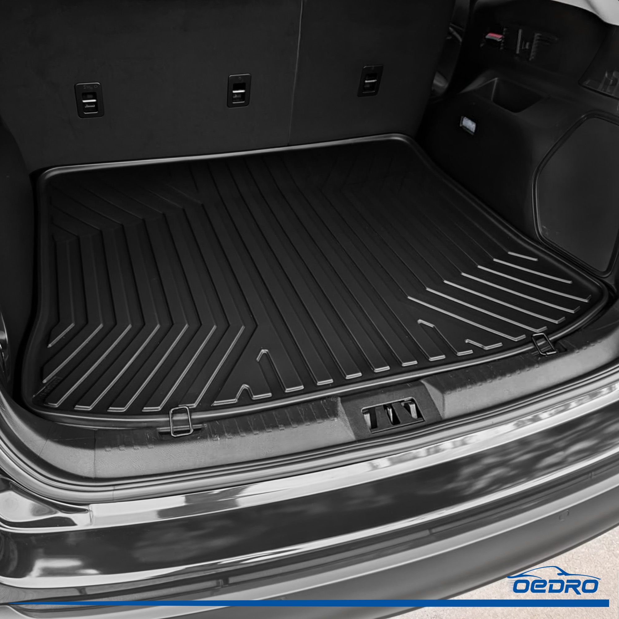 Naibeve All-Weather Floor Mats For Ford Edge (2015-2025) – Custom Fit Liners Set With Cargo & Backrest Mat
