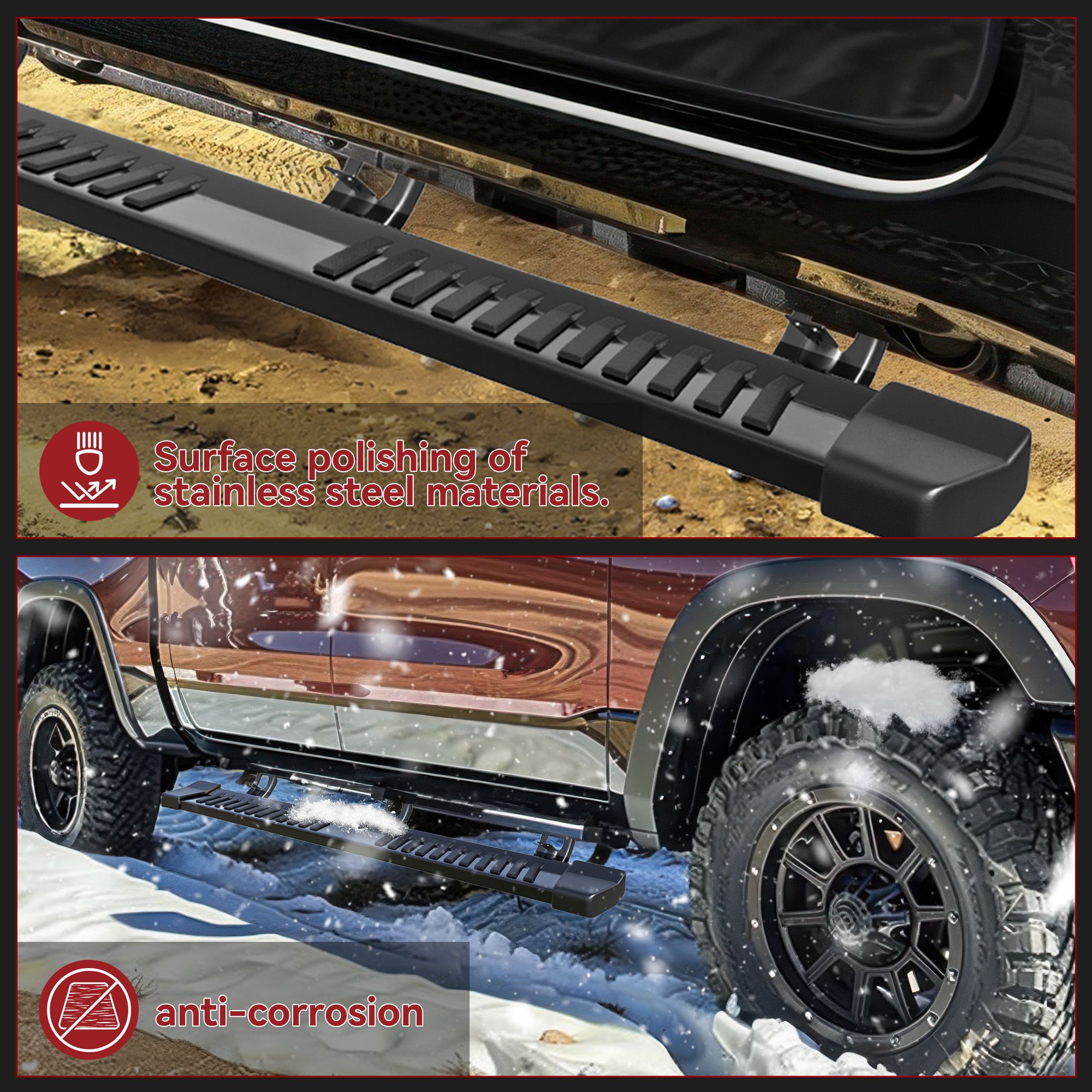 APS Black OE Style Nerf Bars Running Boards Compatible With Chevy Silverado GMC Sierra 1500 2007-2018 & 2500 HD 3500 HD 2019 Crew Cab (Exclude 07 Classic