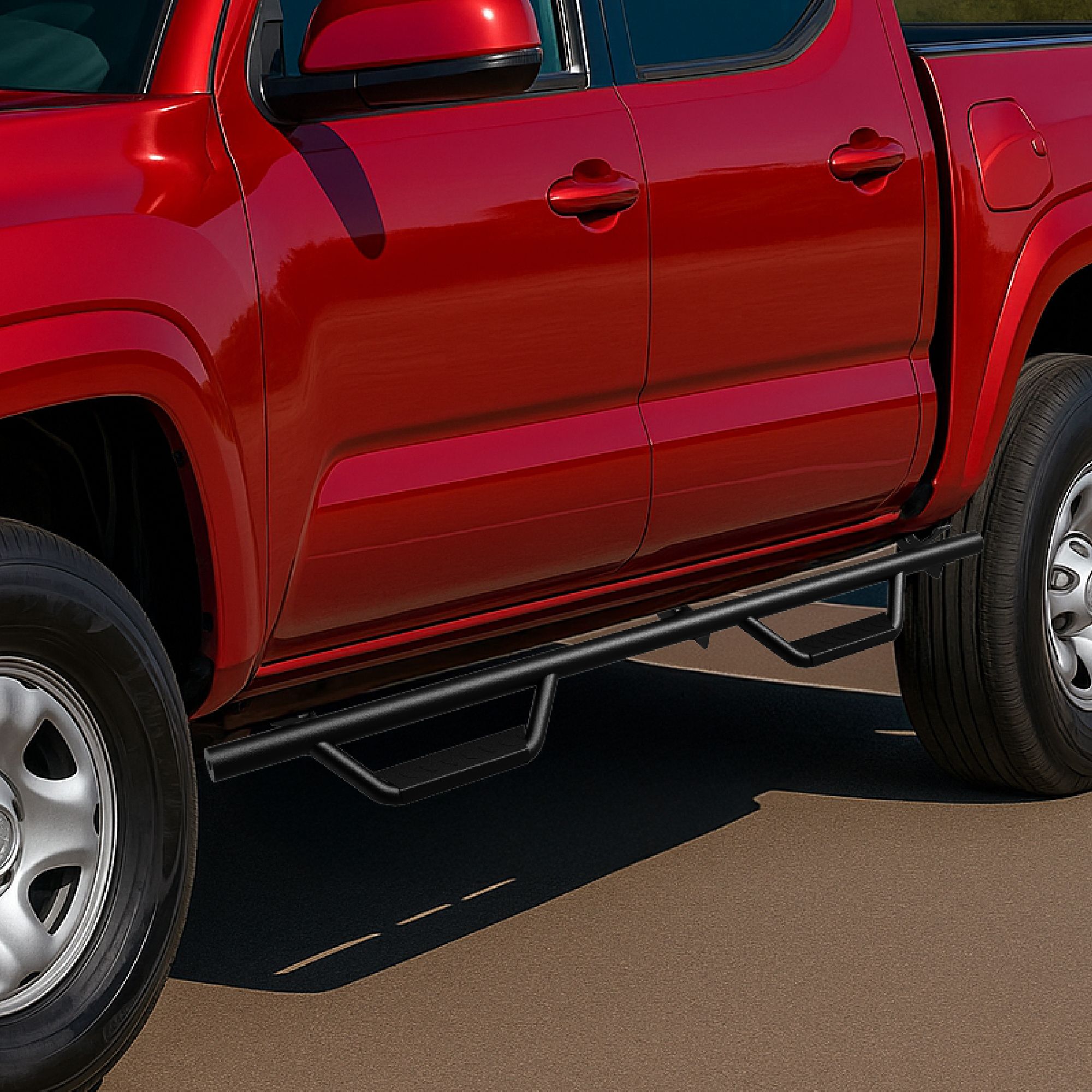 For 2005-2023 Toyota Tacoma Double Cab 4 S/S Side Steps Nerf Bars Running Board For 2005-2023 Toyota Tacoma Double Cab 4 S/S Side Steps Nerf Bars Running Board